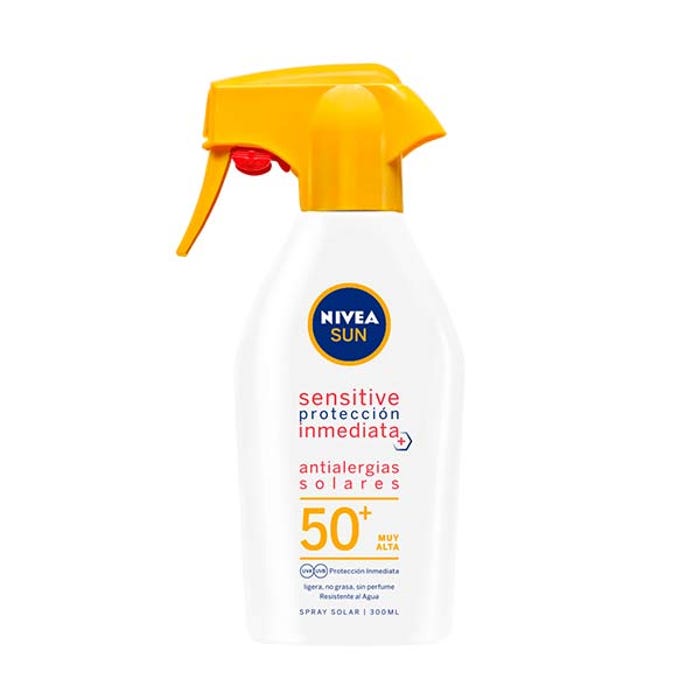 NIVEA
Sensitive Protección Inmediata Antialergias Spf 50 | 250ML
Spray solar pieles sensibles